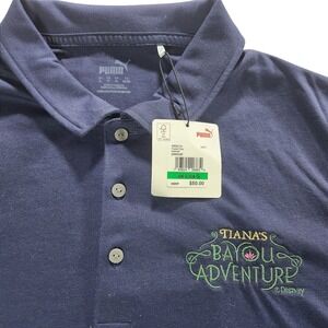 Puma Disney Tiana's Bayou Adventure Polo Shirt Navy Blue Mens Large 596920-04